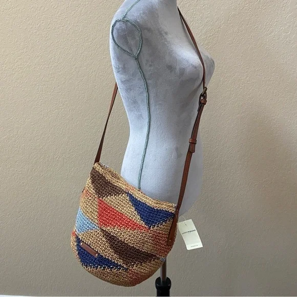 NWT Raffia Lucky Brand bucket purse - Picture 2 of 11